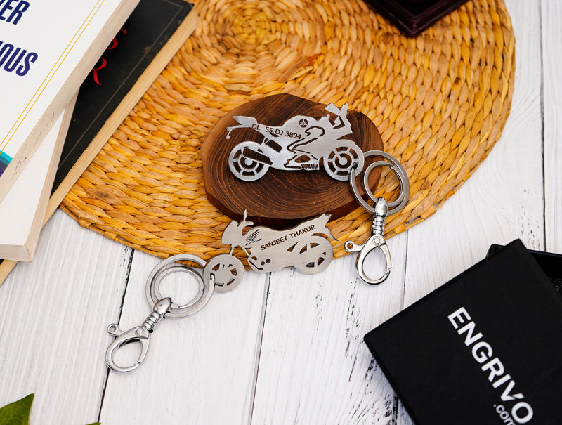 Personalised Bike Keychain