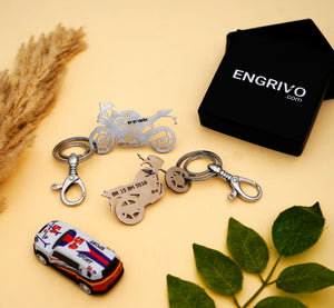 Personalised Bike Keychain