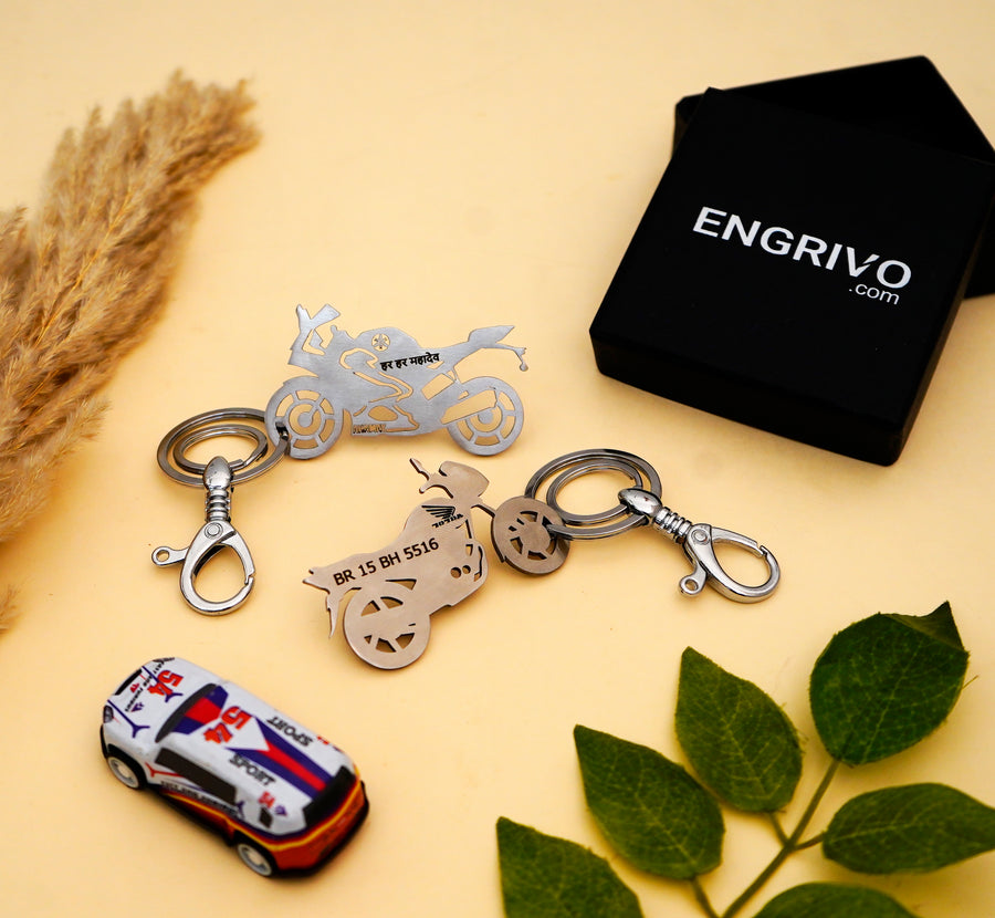 Personalised Bike Keychain